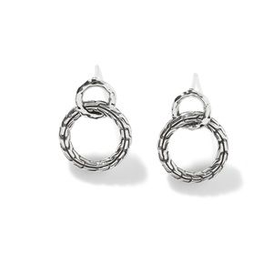 NWT ✨John Hardy Carved Chain Interlocking Stud Earrings